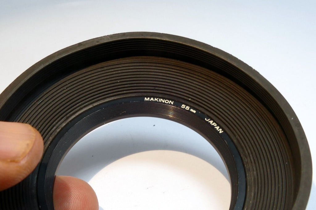 Makinon 55mm Rubber Lens Hood Shade single threaded for 28mm wide angle