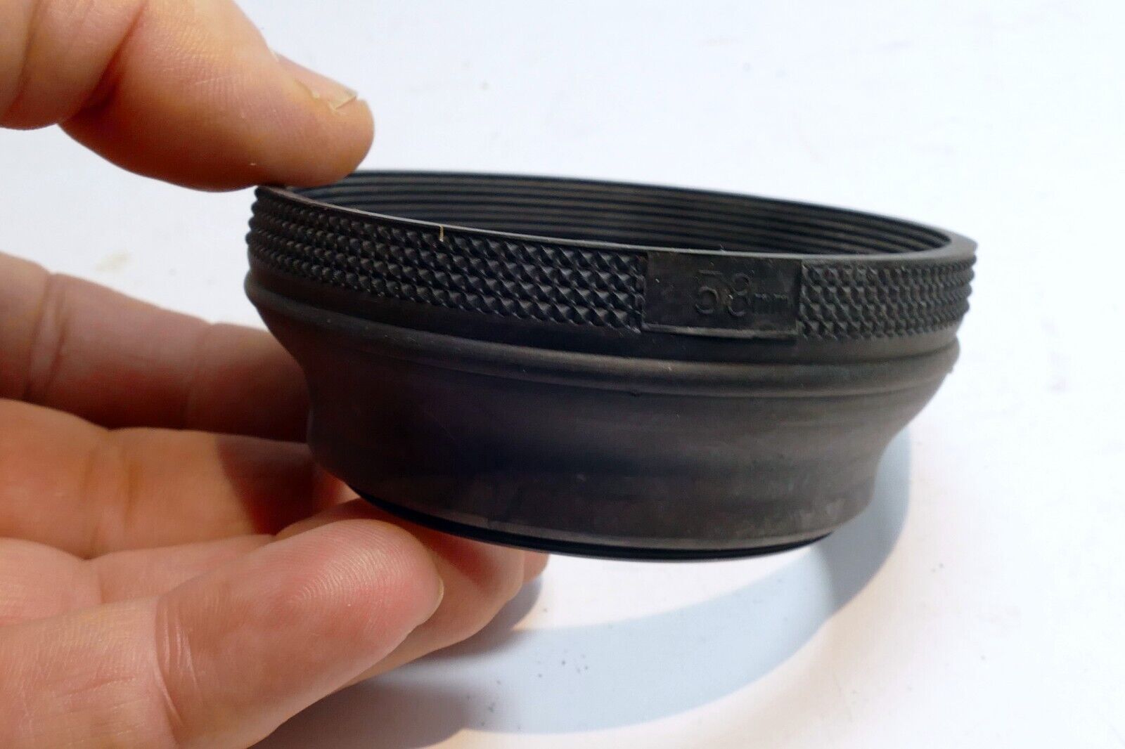 58mm double Threaded Rubber  Lens Hood Shade collapsible made in Japan