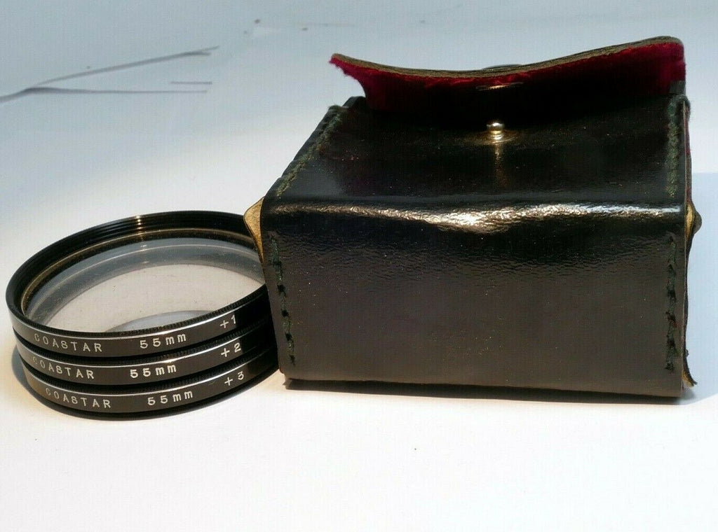 Coastar Macro Lens 55mm +1 +2 +3 Filters threads screw in close-up   set kit