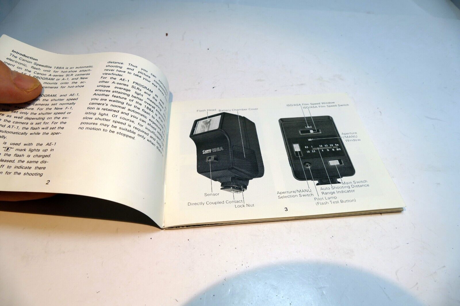 Canon Speedlight 188A flash  User's Manual Instruction Guide English