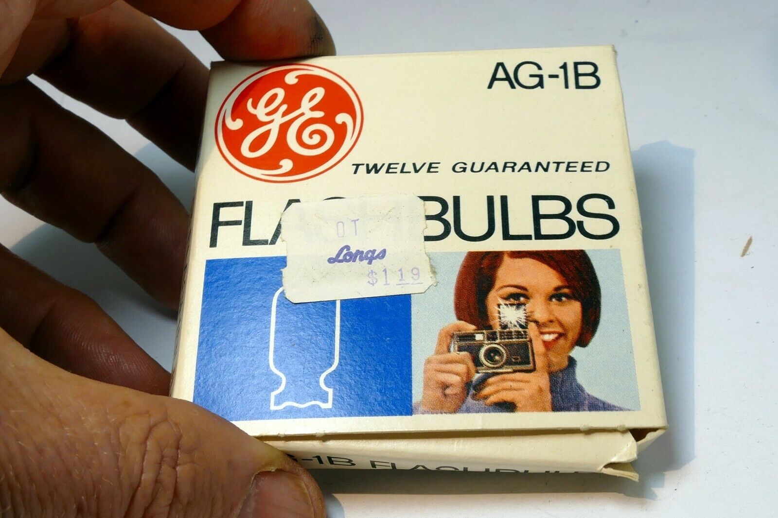 GE Flashbulbs Blue Dot #  AG1B 3  Bulbs unused Vintage
