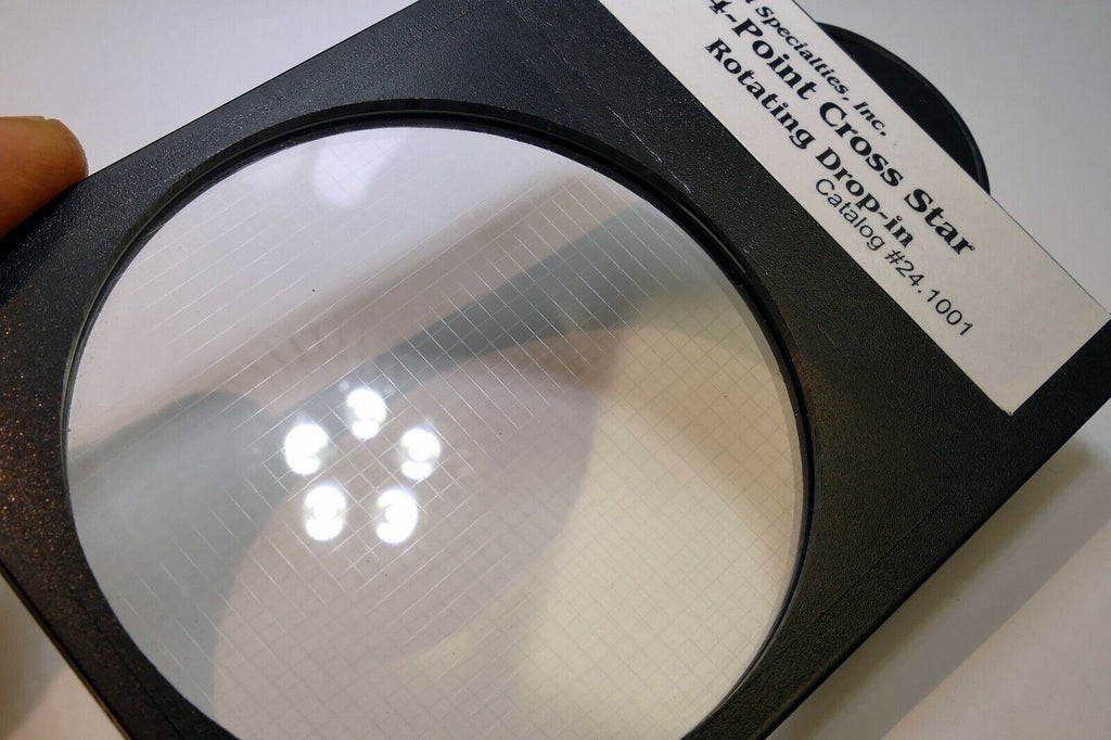 Lindahl 4-Point Cross Star CS Lens Filter drop in square 3X3" Rotating
