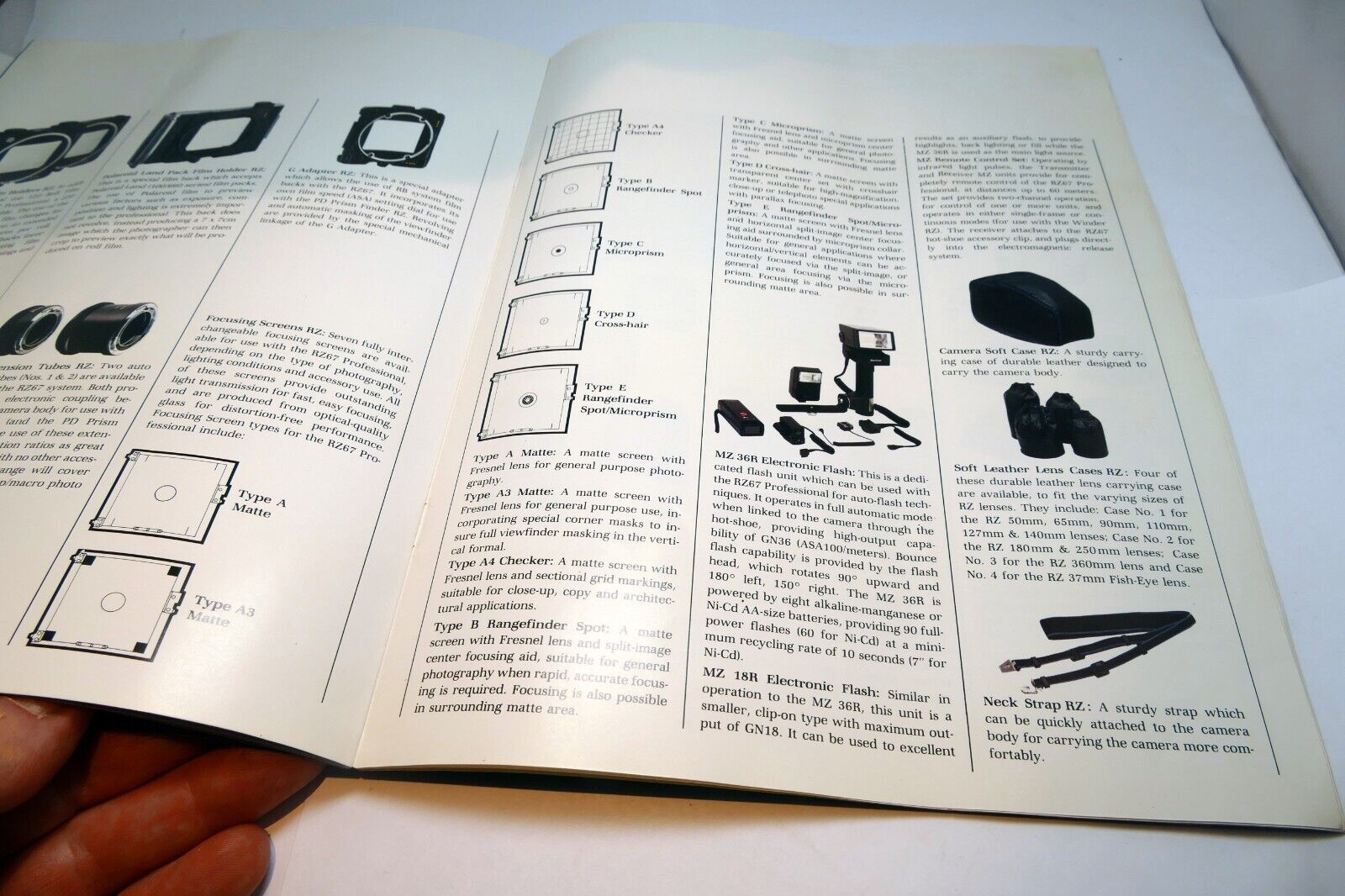 Mamiya RZ67 Professional Camera System Brochure Accessory Owner's Guide