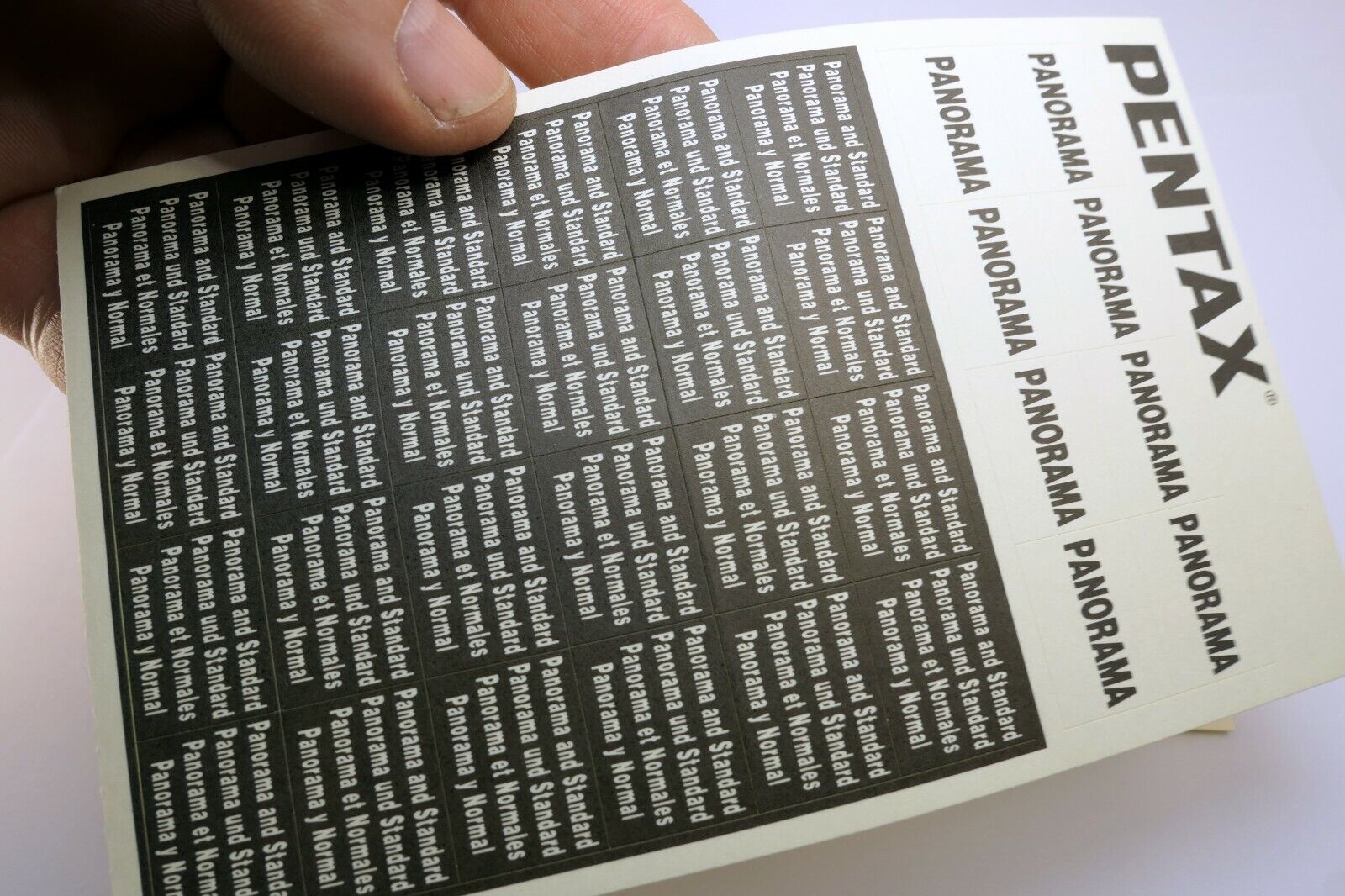 Pentax panorama sticker  for the film roll  IQ zoom series cameras 1989