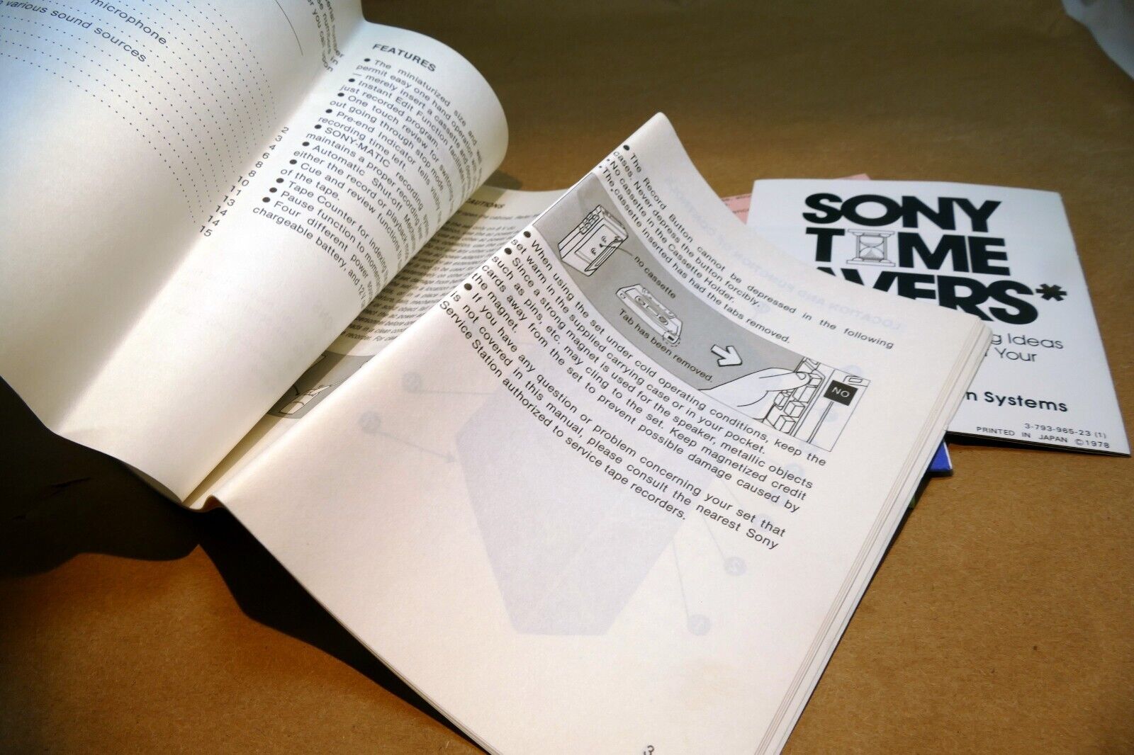 Sony TCM-121 cassette-corder Recorder guide manual operating