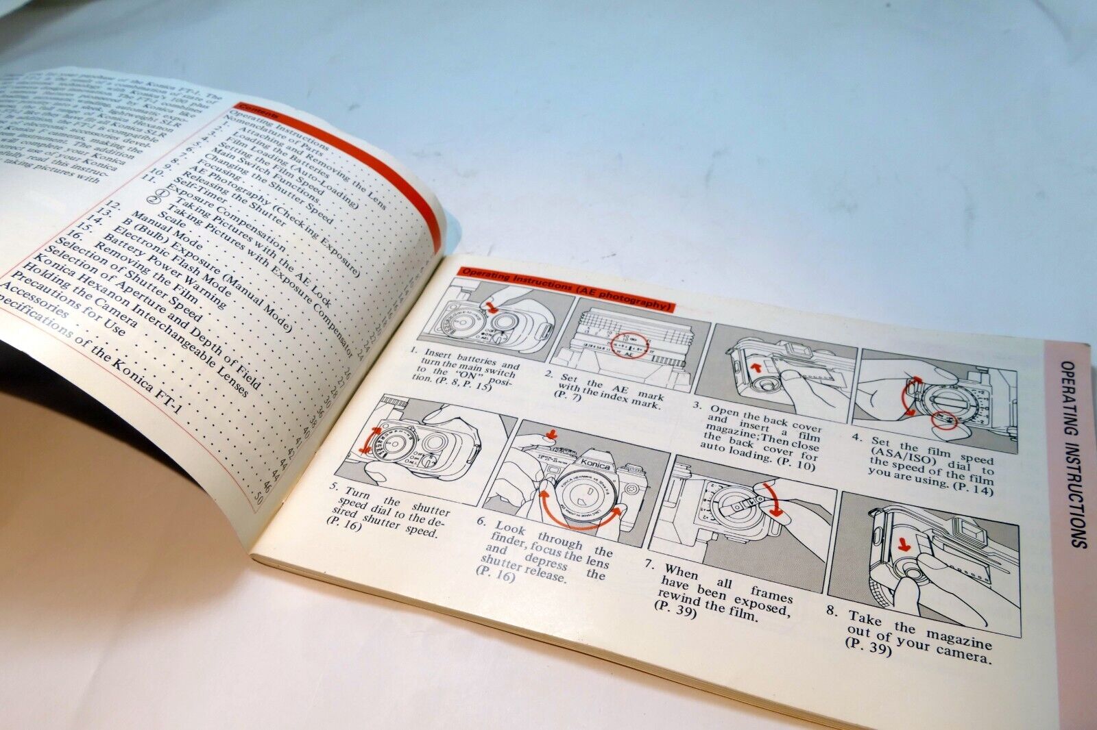 Konica FT-1 Motor Camera Guide Booklet/Manual  English EN