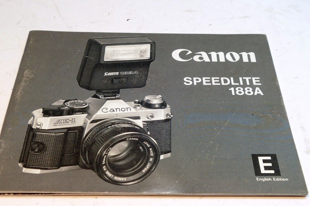 Canon Speedlight 188A flash  User's Manual Instruction Guide English