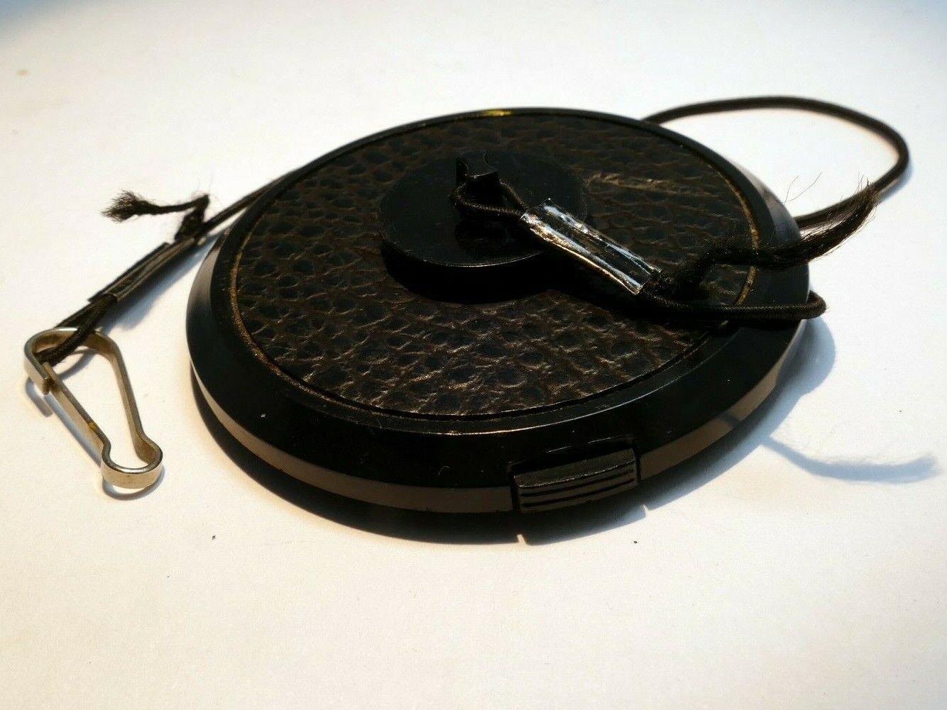 Plastic 55mm Lens front Cap made in Hong Kong with keeper string for f1.7 f1.8