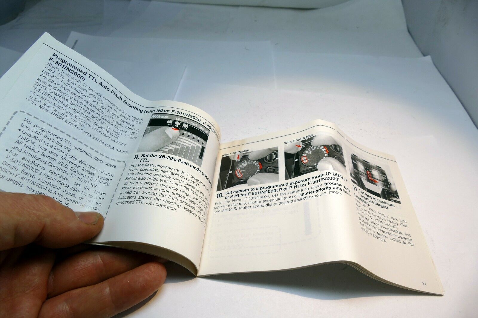 Nikon SB-20 Autofocus Speedlight Flash  Instruction Manual Guide (EN)