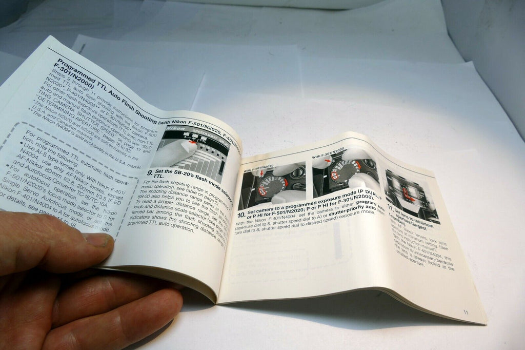 Nikon SB-20 Autofocus Speedlight Flash  Instruction Manual Guide (EN)