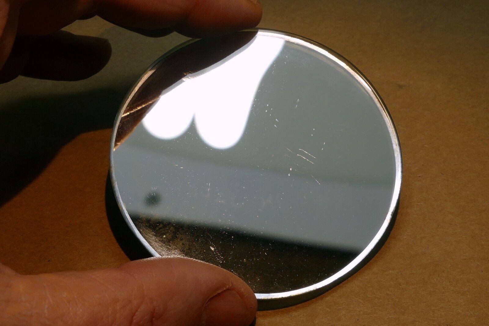 3" Diameter 0.13" thick  mirror for microscope
