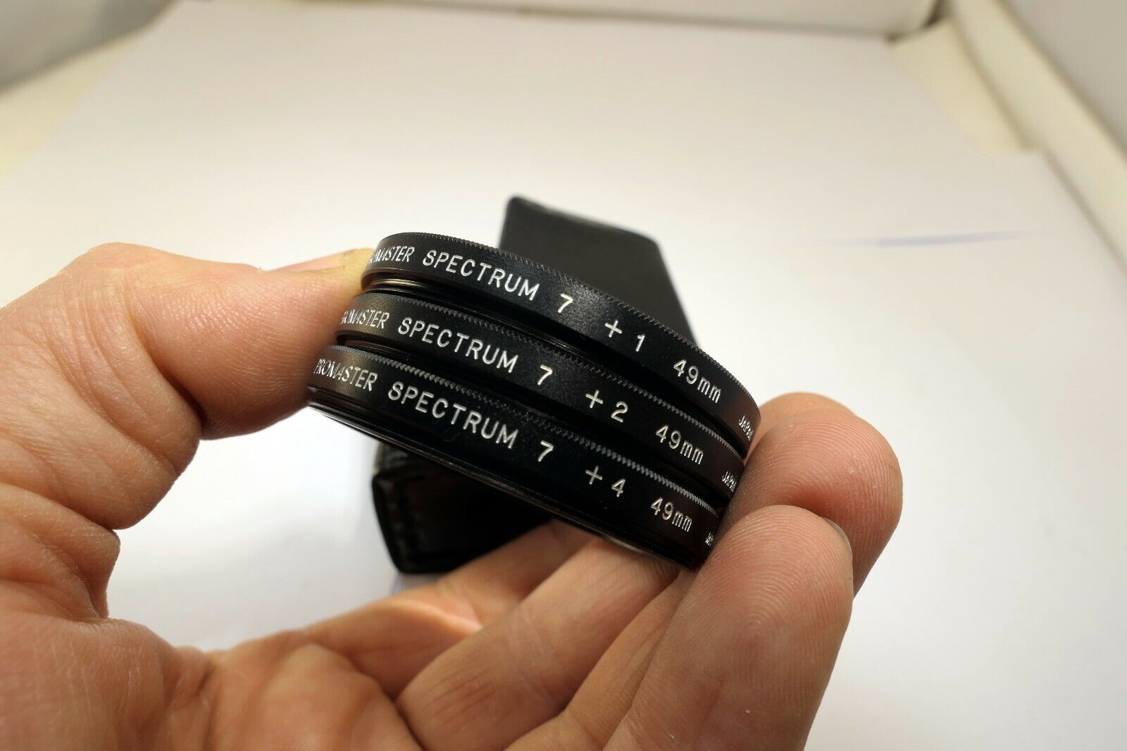 Promaster Spectrum +1 +2 +4 Macro close-up Lens Filter set of 3 kit  excellent