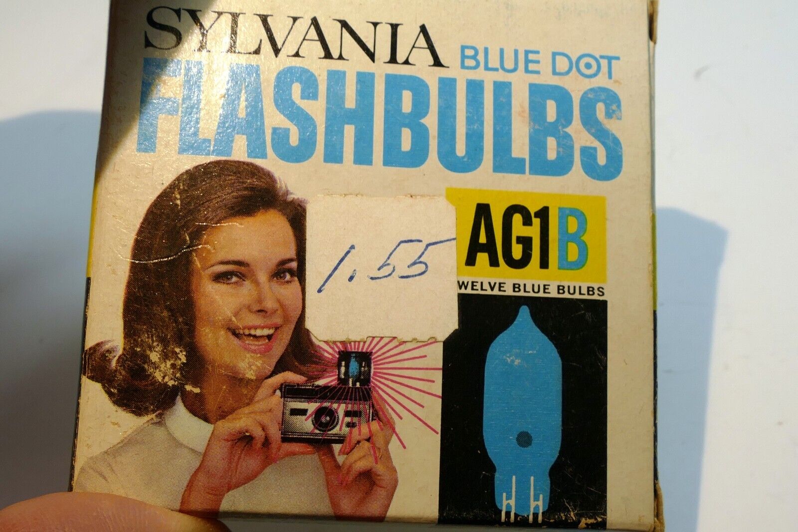 Sylvania Blue Dot AG-1B Flashbulbs Original Box - 8 Bulbs