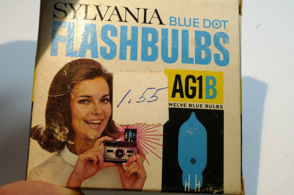 Sylvania Blue Dot AG-1B Flashbulbs Original Box - 8 Bulbs