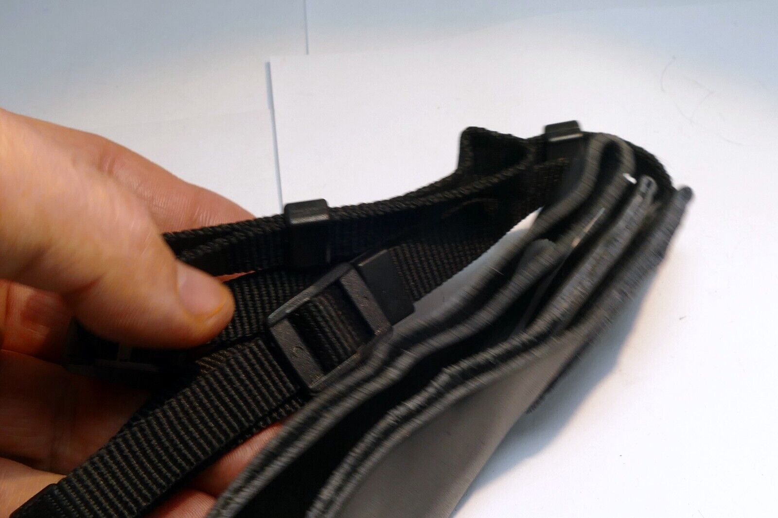 QUANTUM Camera Neck Shoulder Strap 4cm WIDE Black Leather