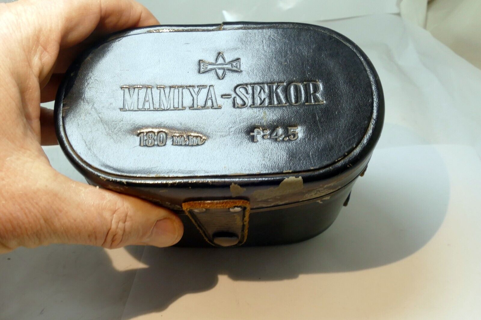 Mamiya Sekor 180mm f4.5 Hard case for lens TLR Black 18cm 13.5cm (fits 13.5cm)