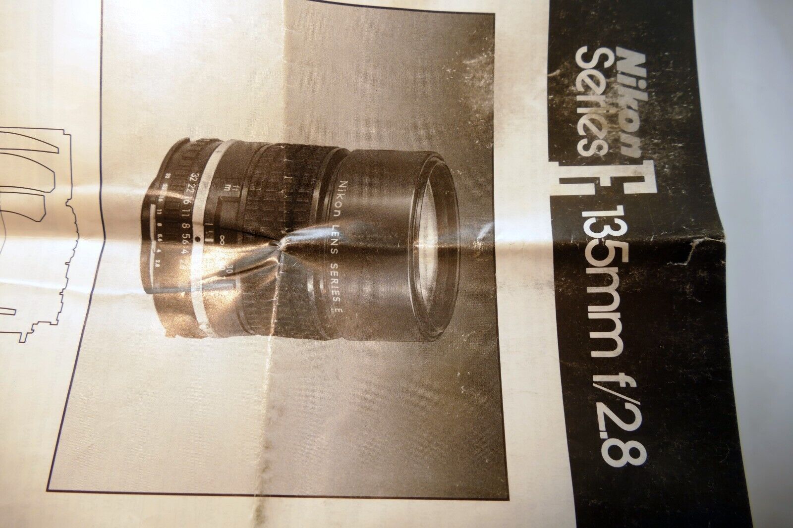 Nikon E series 135mm f2.8 Ai-s LENS Instruction Guide Manual 1985