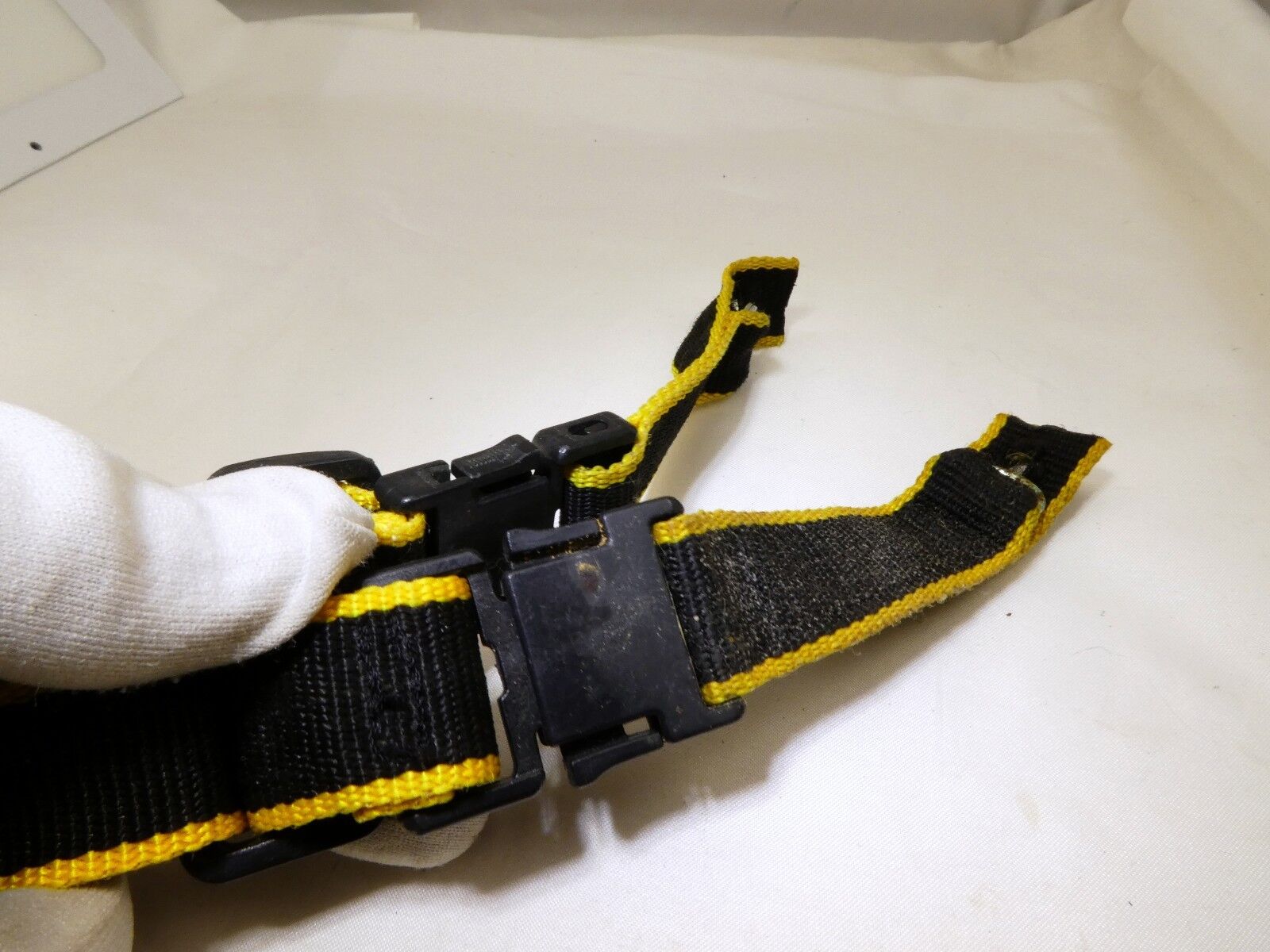 Camera Strap Yellow Black Leather 1.5"  Wide FE FE2 FM2n quick release 