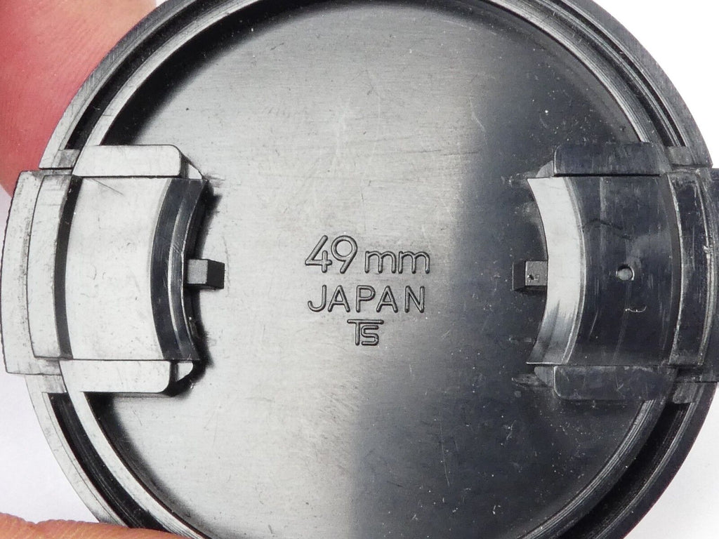 Used Bell&Howell 49mm Lens Front Cap Black snap-on type plastic Japan