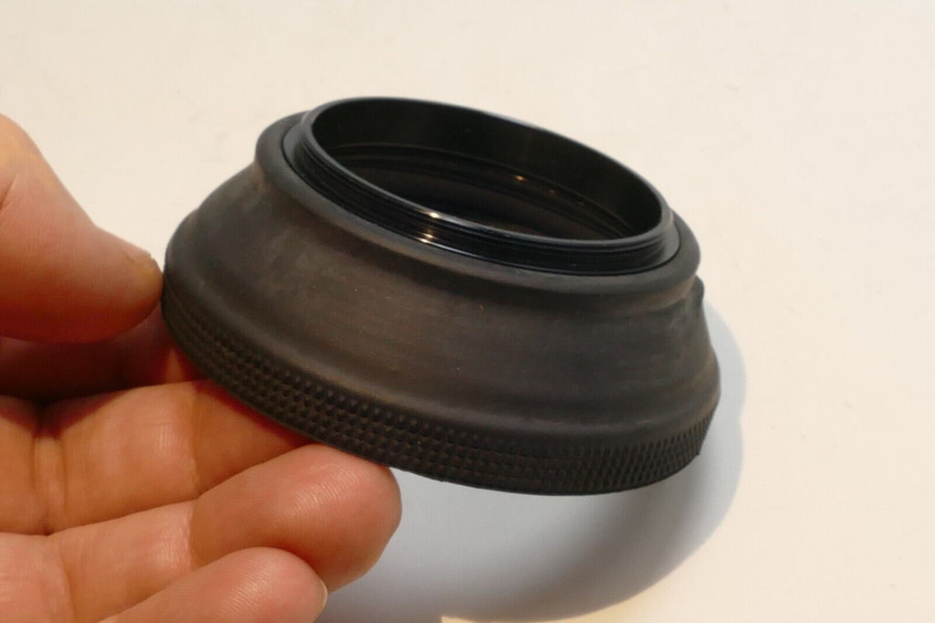 52mm Rubber Lens Hood Shade double threaded with small hole on the side