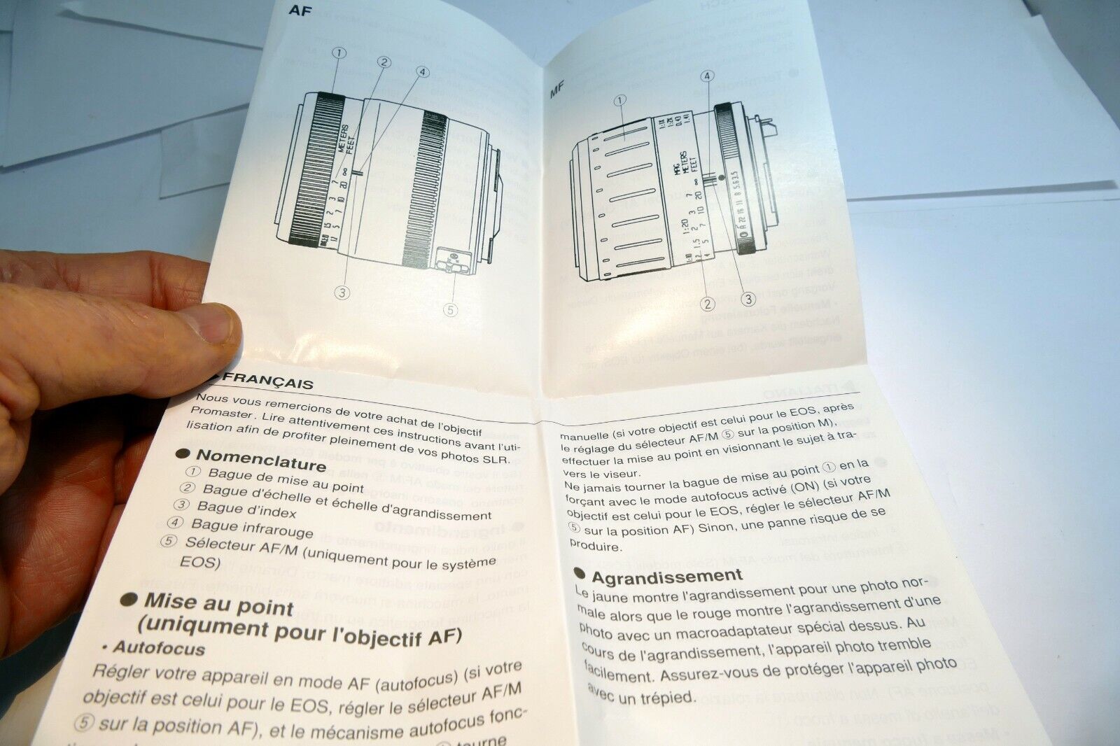 Promaster 100mm f3.5 Macro 1:1 AF  lens Instruction Manual Guide vivitar