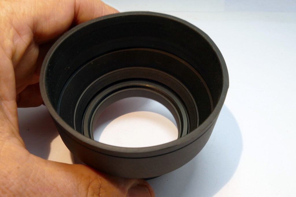 49mm Rubber Lens Hood Shade vintage wide angle telephoto 3-way double threaded