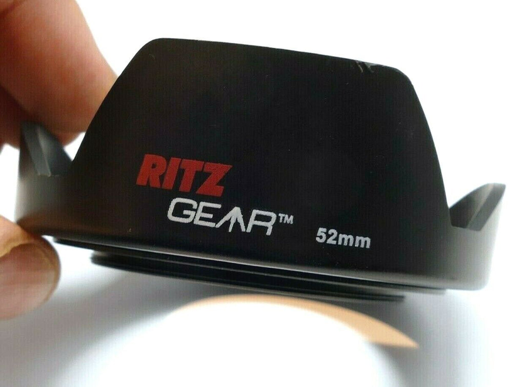 Ritz camera 52mm Plastic Petal Lens Hood Shade screw in type double threaded