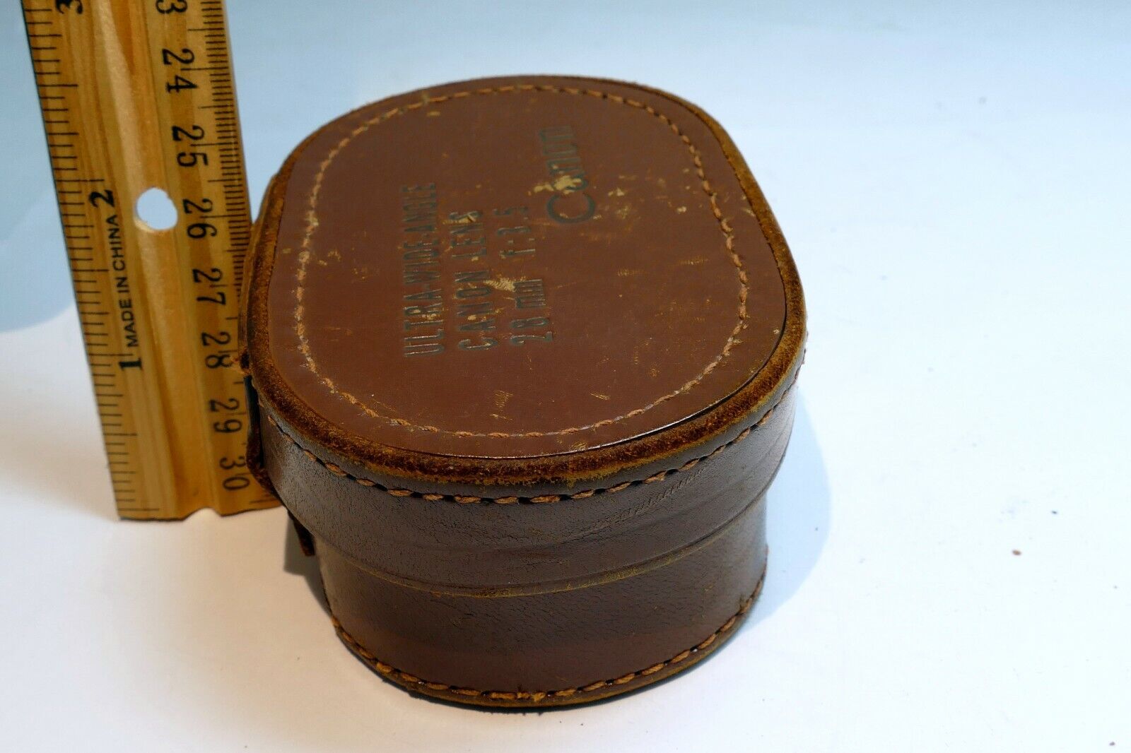 Leather Case for Canon 28mm f3.5  & L39  Lens rangefinder vintage  lens