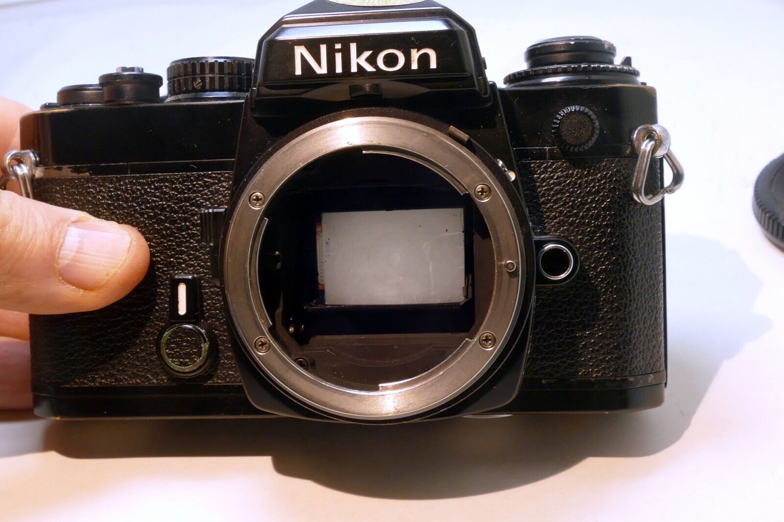 Nikon FE Black 35mm SLR Film Camera Body Only - tested, works good