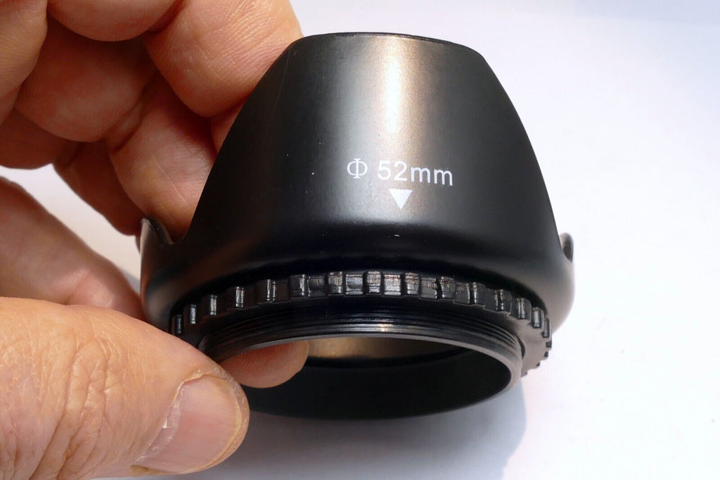 52mm OD Lens Hood Shade   threaded plastic for 18-55mm