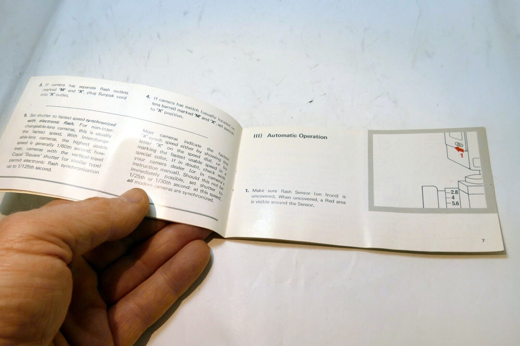 Sunpak Auto 101 650 Flash  Instructions  guide manual English EN