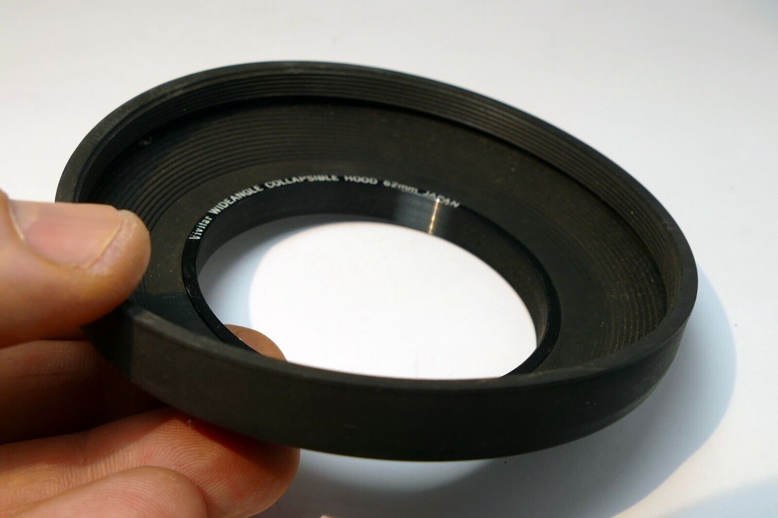 Vivitar Collapsible Rubber Lens Hood Wide angle 62mm JAPAN vintage screw in type