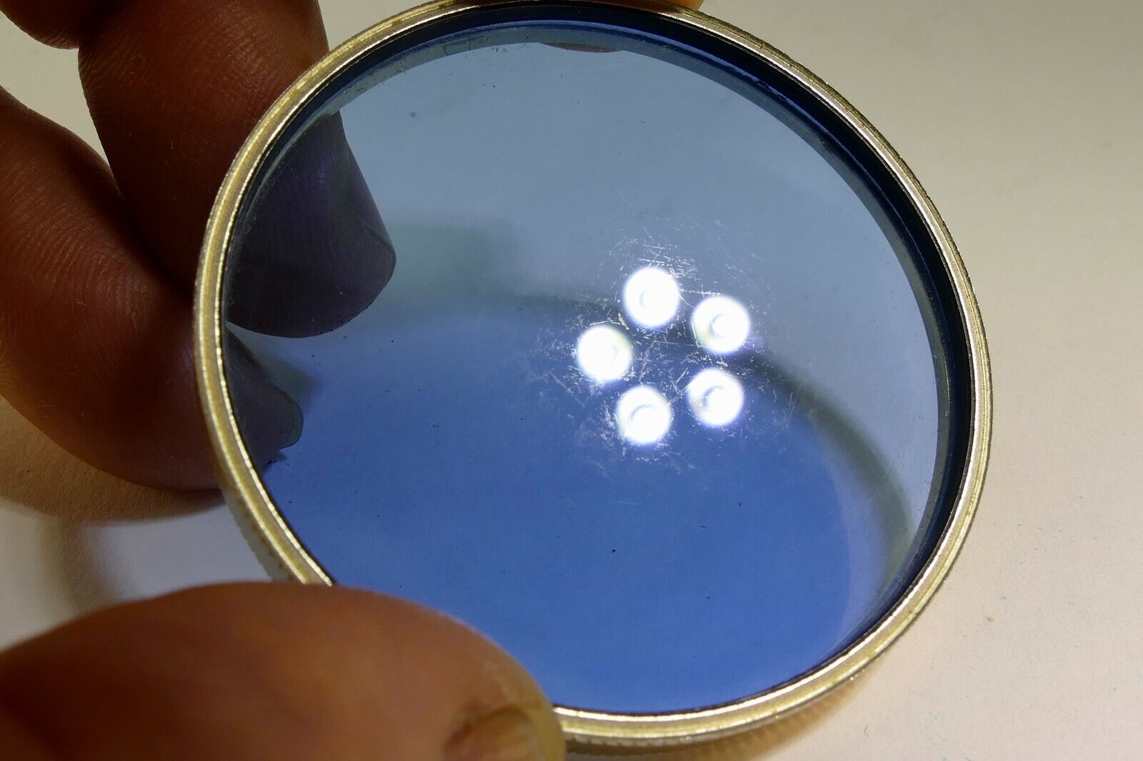 Ednalite Duraklad  Series 7 VII Lens Filter made in USA drop in 80B Light Blue