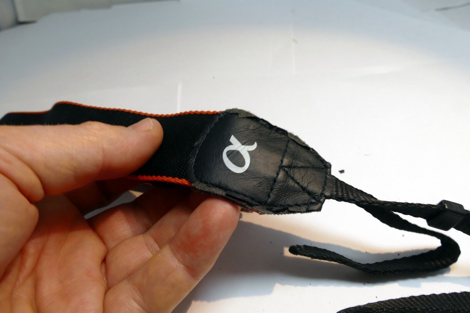Sony Alpha a Shoulder Camera  Strap canvas Black-Orange -  Genuine OEM