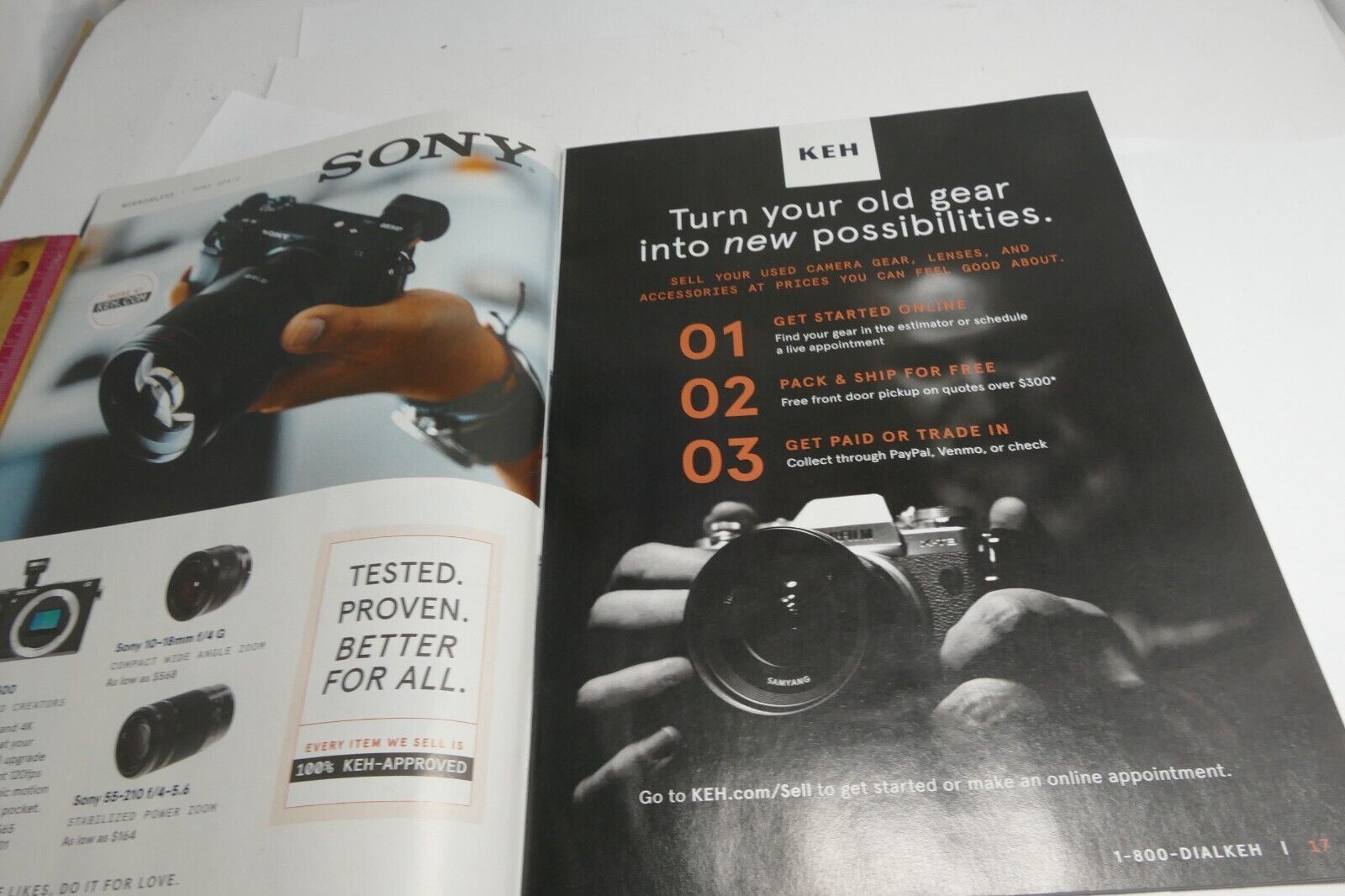 KEH brochure trade-in 10% Bonus information reseller camera gear 2023 Brochure