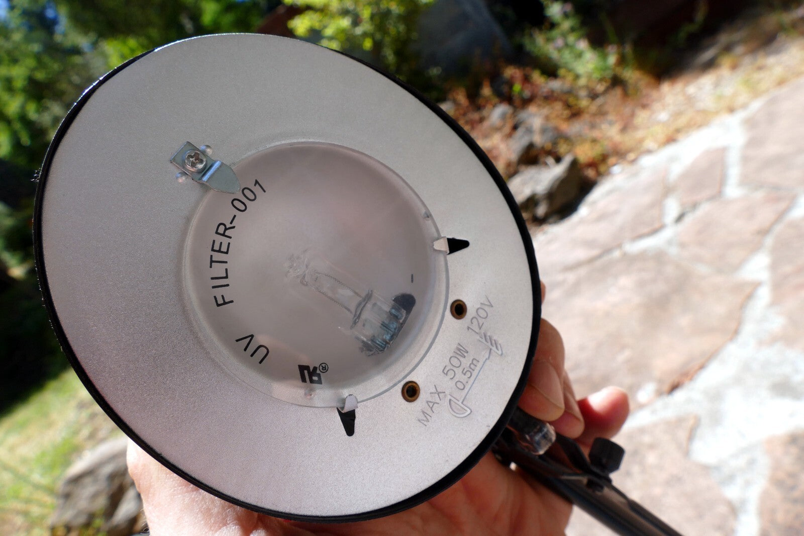 Crane Light  - 50Watt Brightness with UV filter - Black free ship USA