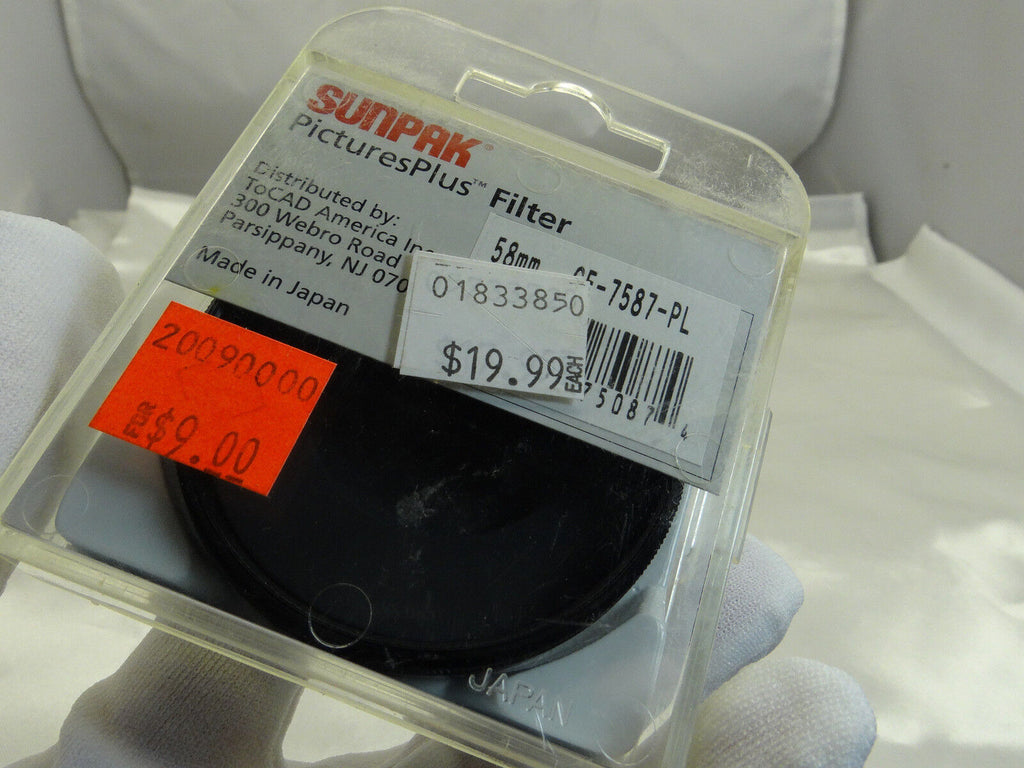 Sunpak 58mm PL Polarizing Camera Lens Filter Polar