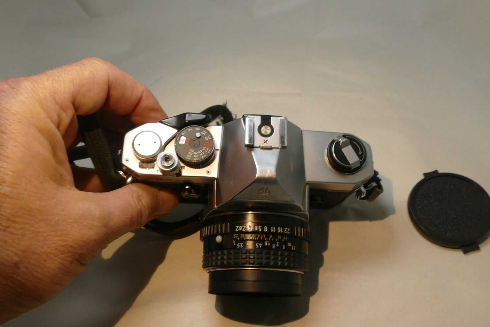 Pentax MX 35mm SLR Camera Kit w/ 50mm SMC F2 PK Lens - 3 F stops overexposes