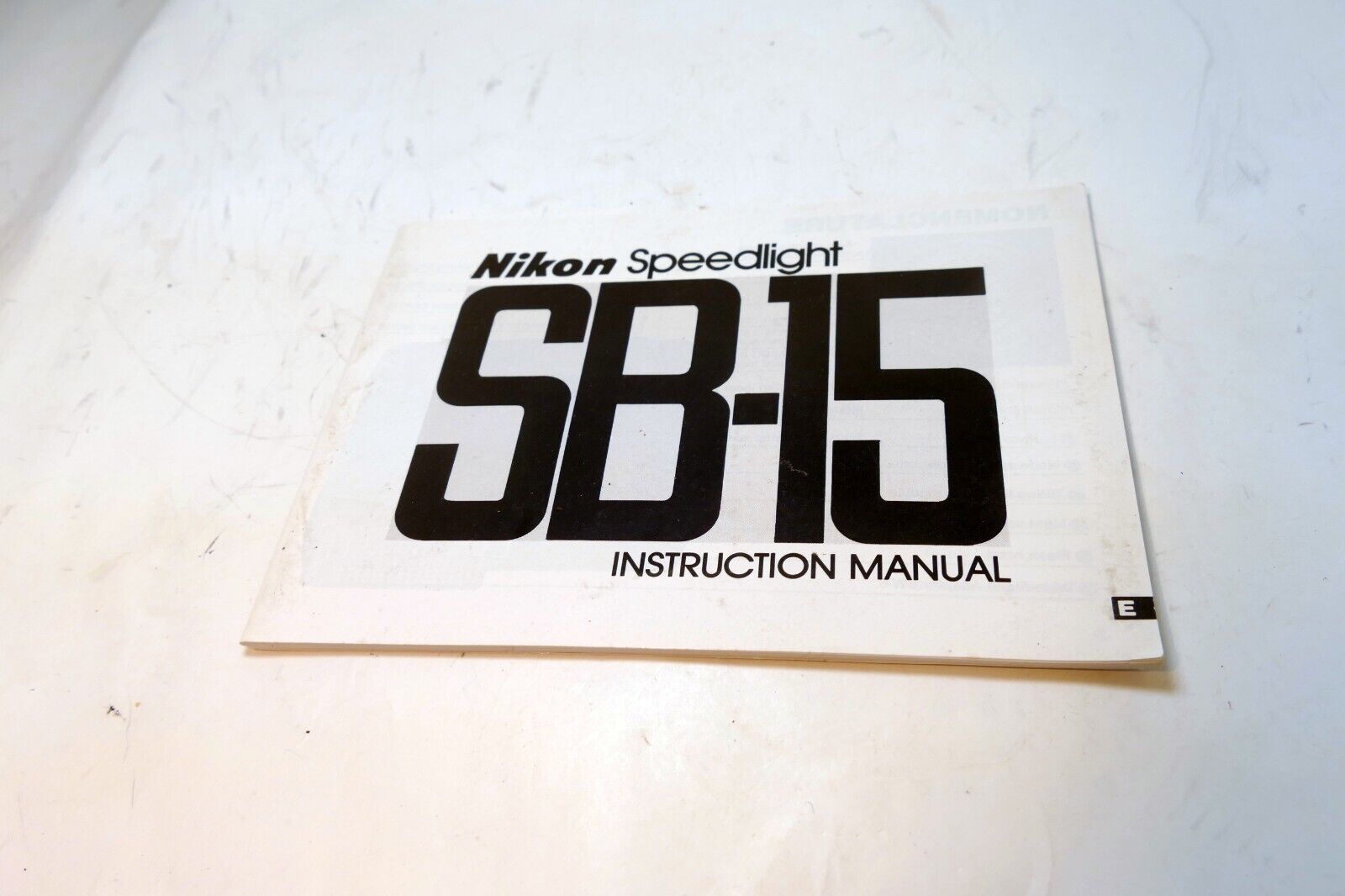 Nikon SB-15 Flash INSTRUCTION manual GUIDE English EN