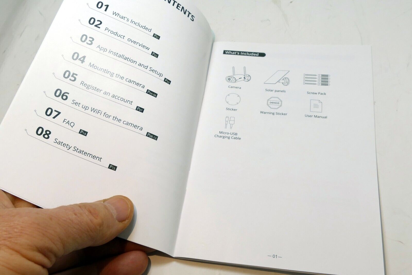 DEKCO Solar CCTV DC8L security Camera guide manual