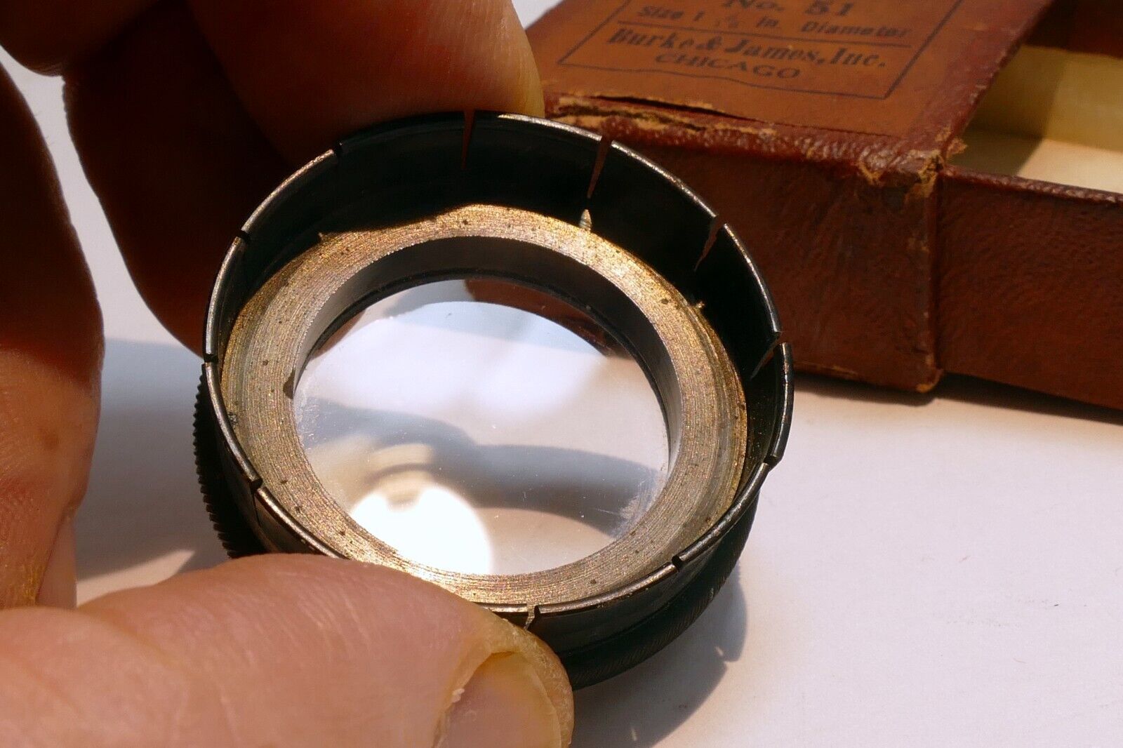 Burke & James no 51 Portrait Lens series 5 filter drop in 34mm for Kodak Folding