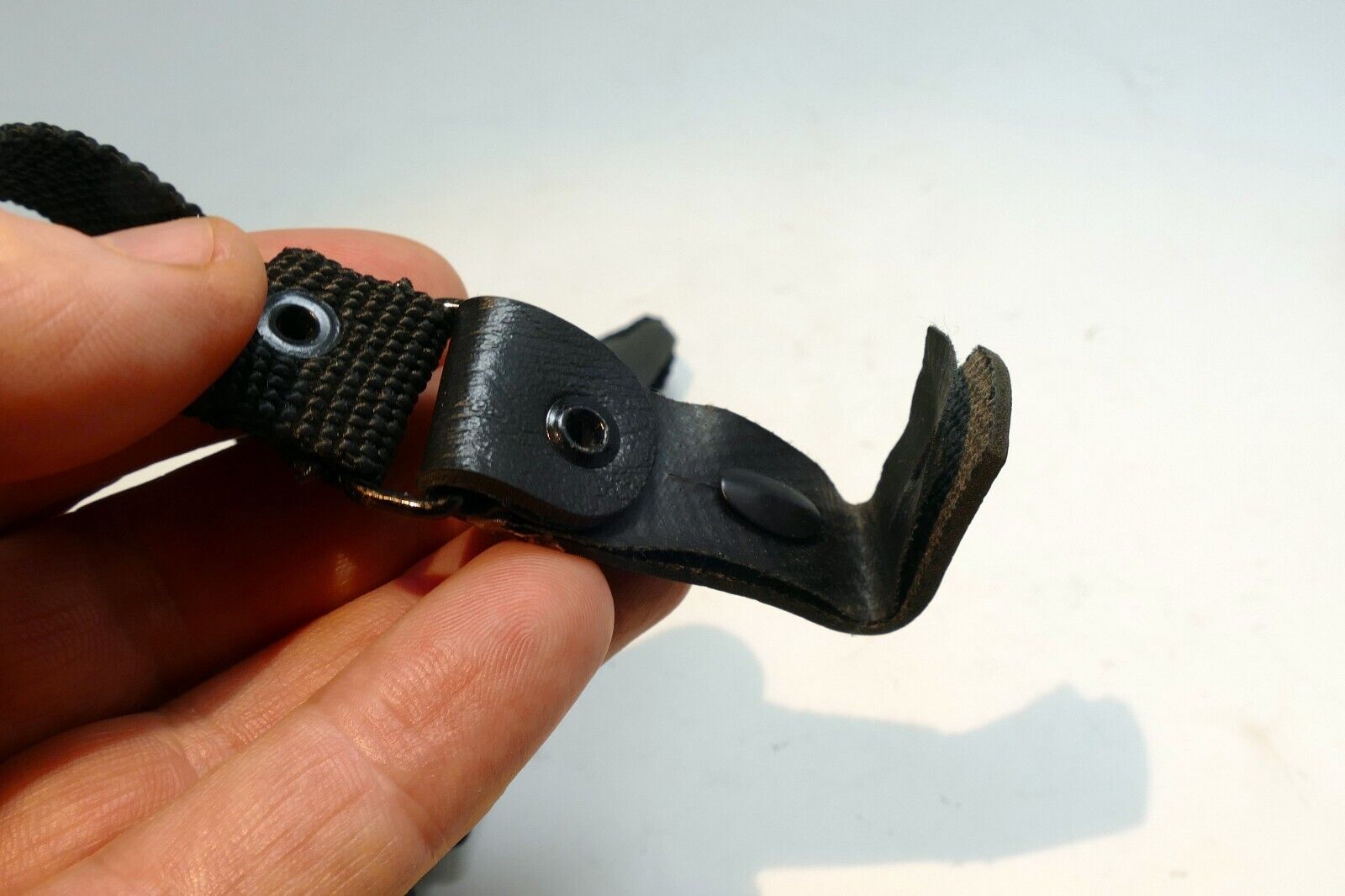 BLACK Strap for Camera Case 2cm wide Canvas Sturdy with rubber pad