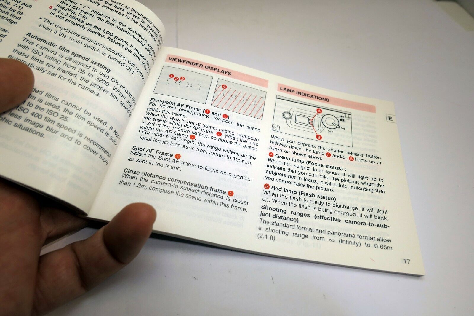 PENTAX Espio 105WR Quartz Date camera Operating Manual Instruction Guide EN FR S