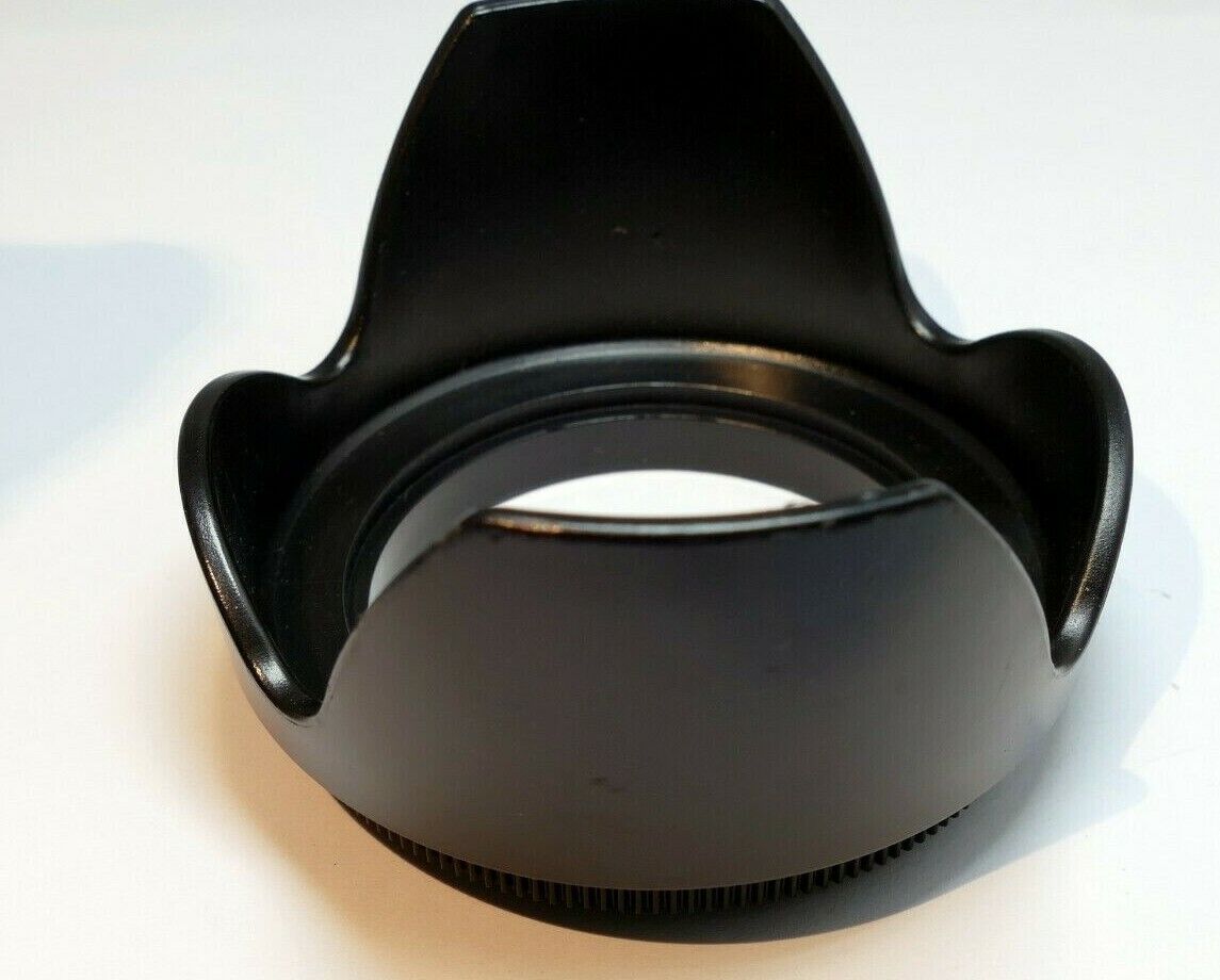 58mm Plastic Lens Hood Shade petal shaped for telephoto 18-200mm