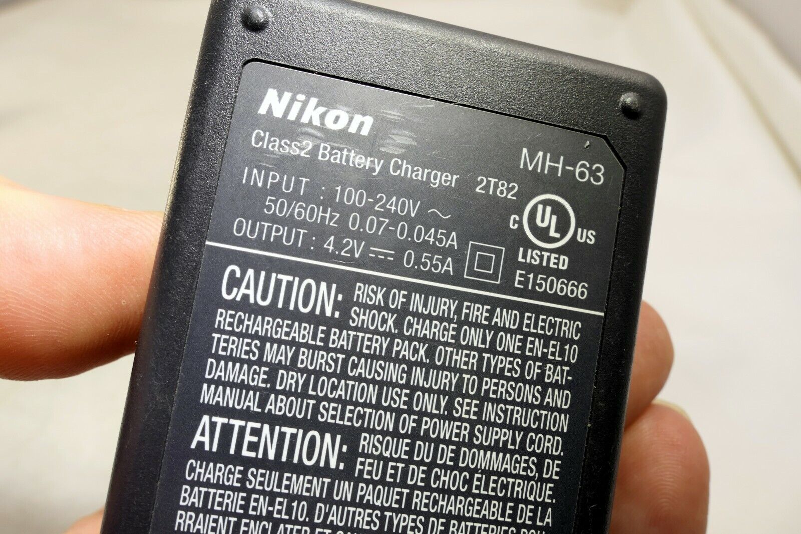 Nikon MH-63 AC battery charger adapter for Coolpix camera genuine EOM