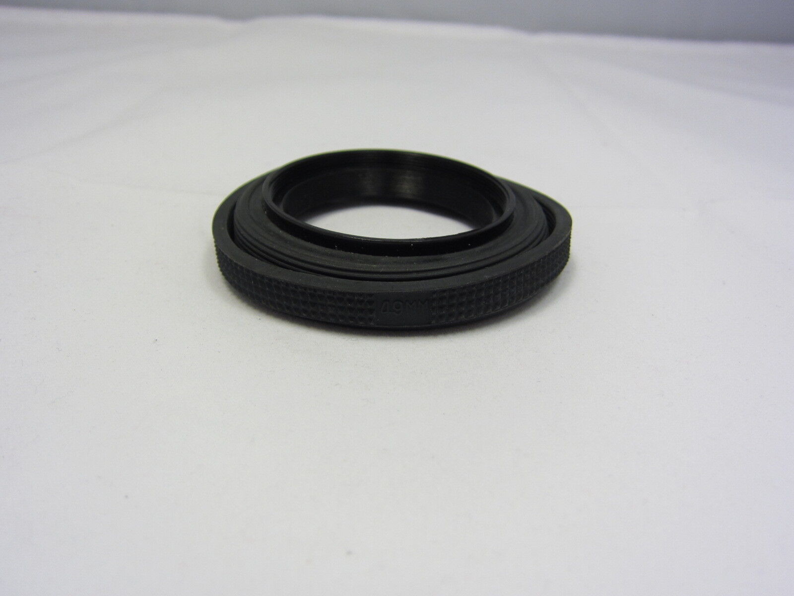 Used Unknown Brand 49mm Collapsible Rubber Lens Hood Made in Hong Kong Telephoto
