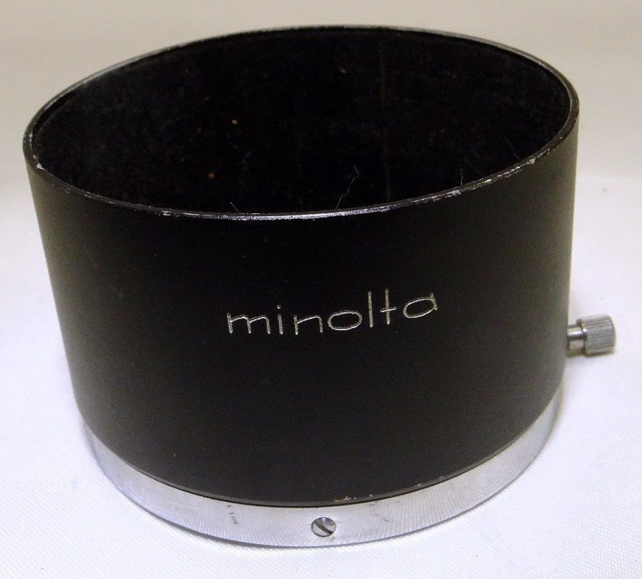 Lens hood Metal Minolta D57KD for 135mm f2.8 Rokkor PG 55mm slip on type