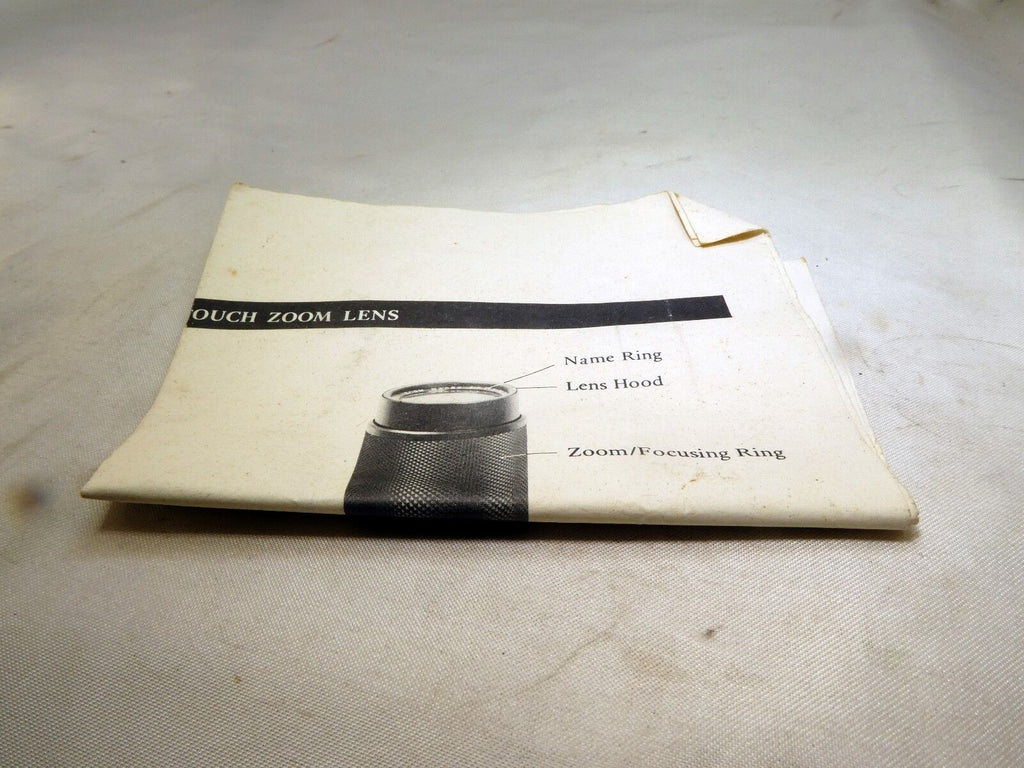 Instructions for 80-205MM F/4.5 LENS macro touch manual guide