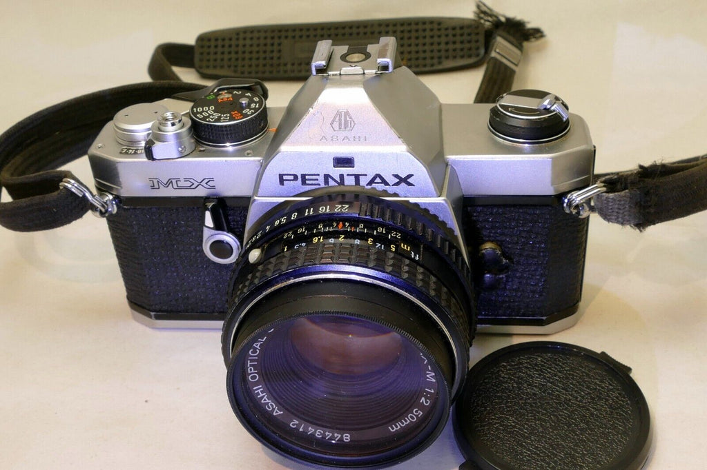 Pentax MX 35mm SLR Camera Kit w/ 50mm SMC F2 PK Lens - 3 F stops overexposes