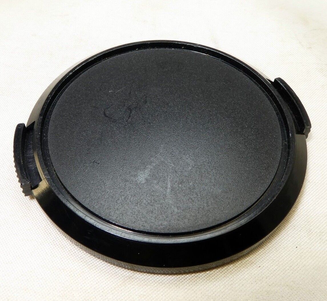 58mm Lens Front Cap Black Plastic snap on type made Hong Kong